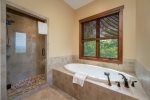 Primary Bathroom with Soaking Tub and Shower